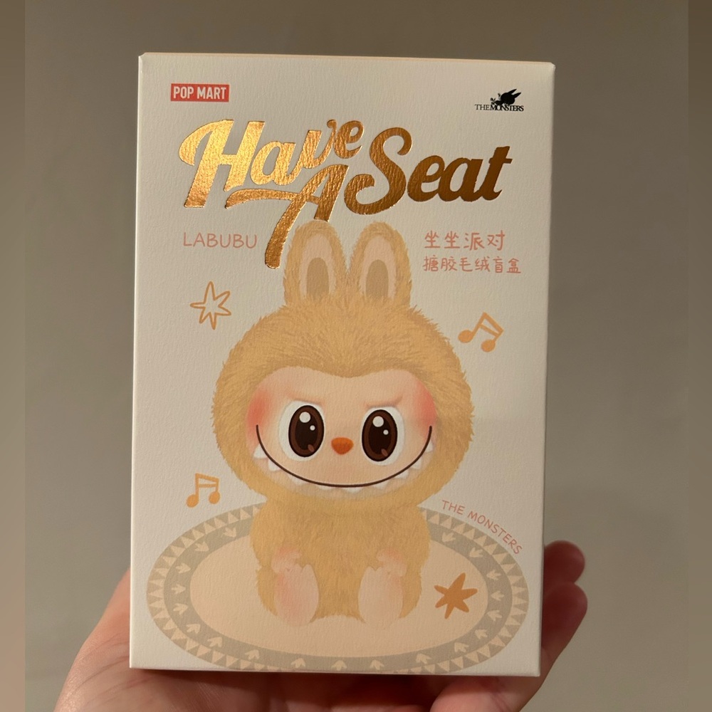 Unopened Pop Mart Have A Seat Labubu Vinyl Face Plush Pendant - Baba